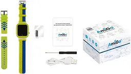 Дитячий смарт-годинник AmiGo GO004 Splashproof Camera+LED Green (UA UCRF) - мініатюра 6
