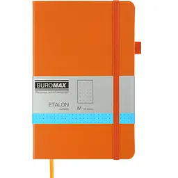 Книга записна Buromax Etalon в крапку 195х125 мм помаранчева 96 аркушів (BM.291360-11)