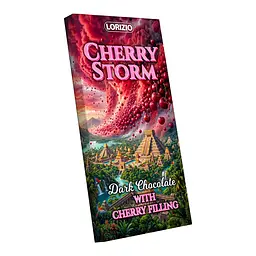 Шоколад чорний Lorizio з вишневою начинкою "CHERRY STORM" 200 г - мініатюра 3