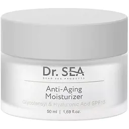 Зволожувальний Anti-Aging крем для обличчя Dr. Sea з комплексом Glycotensyl і гіалуронаном SPF15, 50 мл (20714) - мініатюра 2