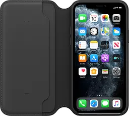 Оригінальний шкіряний чохол-книжка для iPhone 11 Pro Apple Leather Folio Black MX062ZM/A протиударний