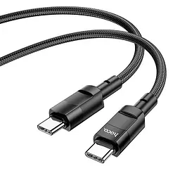 Кабель Hoco U106 Pisces Cable Type-C to Type-C 3A 1,2m Black