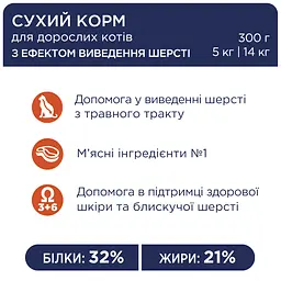 Сухий корм для котів Club 4 Paws Premium з ефектом виведення шерсті із травного тракту 14 кг (B4630101) - мініатюра 2