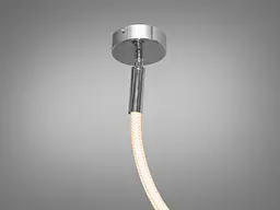 Люстра стельова LED Diasha 9610-2000CH Шланг, 22Вт, 3200K, хром, для коридору, вітальні, кухні - мініатюра 4
