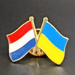Подвійний значок-пін «Україна – Нідерланди» 25 × 19 мм (00009) - мініатюра 2