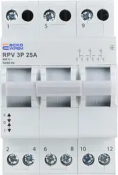Ручний перемикач вводу (І‑0‑ІІ) 3P 25A RPV АСКО‑УКРЕМ (A0010220008) - мініатюра 2