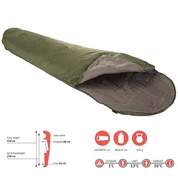 Спальний мішок Grand Canyon Whistler 190 13°C Capulet Olive Left (340018) - мініатюра 3