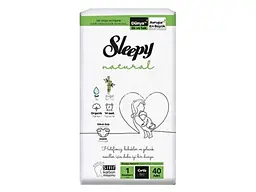 Підгузки дитячі SLEEPY р.1 40шт "Natural" Diaper Newborns 1 (2-5кг)
