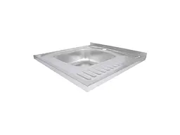 Мийка накладна Brinex 600х600х160мм 1 6060-L, Satin 0,6мм BRIN6060LSAT06 - мініатюра 3
