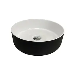 Раковина Adamant Arena New Ø36 см black/white glossy 100003194, Чорний