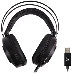 Навушники Bloody G521 Black підсвічування USB накладні кабель 1.8 м - мініатюра 3