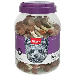 Wanpy Duck Jerky Dumbbells ванпи кость-гантель з в'яленою качкою ласощі для собак 1.2кг