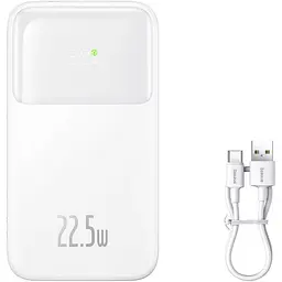 Зовнішній акумулятор Baseus Comet Digital Display 20000mAh 22.5W White PPMD020102 [125032] - мініатюра 7