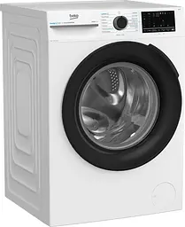Beko Пральна машина Beko фронтальна, 8кг, 1400, A, 55см, дисплей, інвертор, пара, білий - мініатюра 2