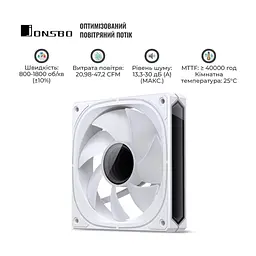 Кулер до корпусу JONSBO FR-505W ARGB White - мініатюра 8