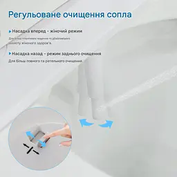 Накладка під кришку унітазу Mixxus Premium TCB-01 універсальна, з вбудованим гігієнічним душем MP6494, Білий - мініатюра 9