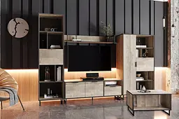Журнальний столик на ніжках Moreli Forte F-0014 у стилі Loft 800х450х500 мм Дуб Аппалачі - мініатюра 3