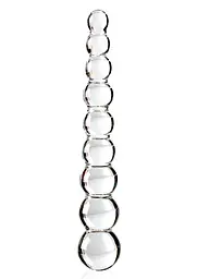 Скляне ділдо кулькове Icicles No.2 21.5 см прозорий - мініатюра 3
