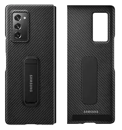 Чохол оригінальний з підставкою Aramid Standing Cover EF-XF916SBEFRU Samsung Galaxy Z Fold2 Black - мініатюра 6