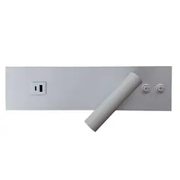 Світильник настінний Violux BITRIX-W USB 15W 3000/4200/6000K 865Lm IP20 білий ( 553006 ) - мініатюра 2