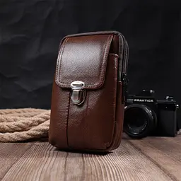 Сумка для чоловіків на два відділення з натуральної шкіри Vintage 10х17х4 см sum0026996 - мініатюра 20