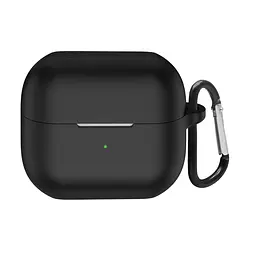 Силіконовий чохол для навушників Samsung Galaxy Buds 3/Buds 3 Pro/Buds 3 FE, Hang Case, чорний, ультратонкий захисний кейс товщиною 2 мм, захист від подряпин, пилу та ударів, компактний, з карабіном для кріплення, ArmorStandart (ARM79972)