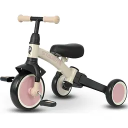 Дитячий велосипед QPlay Stager 3 в 1 з ручкою, біговел, Beige-Pink (T80STAGERBeigePink) - мініатюра 2
