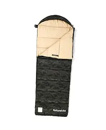 Спальник Naturehike M320 (CNK2350WS023) +15°C - з капюшоном - правий - зелений камуфляж