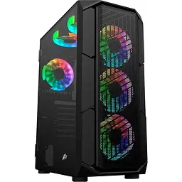 Корпус 1stPlayer XF-BK-4F7, чорний, без БЖ, Midi Tower, ATX / Micro ATX / Mini ITX, 1xUSB 3.0 / 2xUSB 2.0, макс. CPU - 165 мм /