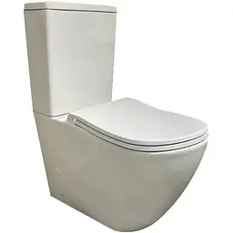 Унітаз-компакт ергономічний Koer TT-0201-T3 675x390x860mm система змиву Tornado 3.0 KR5613, Білий