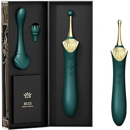 Вагінально-кліторальний вібратор Zalo - Bess Turquoise Green - мініатюра 9