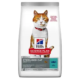 Сухий корм Hill SP Adult Sterilised Cat Tuna для дорослих стерилізованих котів, з тунцем, 3 кг