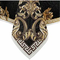 Скатертина Прованс Arte di lusso 180х135 см чорно-біла з золотим (25450) - мініатюра 4