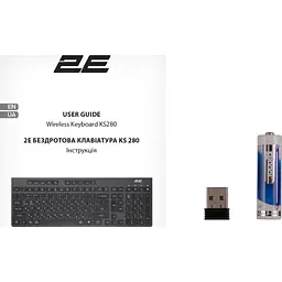 Клавіатура 2E KS280 Wireless/Bluetooth Black-Gray (2E-KS280WBGR_UA) - мініатюра 9
