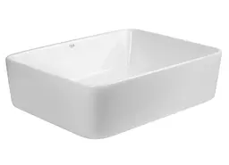 Комплект Qtap Tern: Раковина накладна прямокутна 480х370х135 мм White + Донний клапан PU02 (QT17112074WN47301) - мініатюра 4