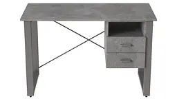 Письмовий стіл із ящиками Ferrum-decor Оскар 750x1200x700 метал Сірий ДСП Бетон 16 мм (FRD-103274)