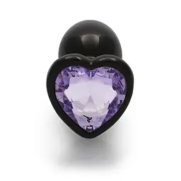 Металева анальна пробка з кристалом Ouch! Heart Gem - розмір S - мініатюра 2