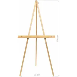 Мольберт - тринога ROSA Studio сосна 60×75×160см мак висота полотна 150см В УПАКОВЦІ - мініатюра 3