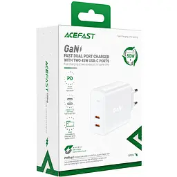 МЗП Acefast A29 PD50W GaN (2USB-C) White - мініатюра 3