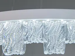 Стильна підвісна LED-люстра для залу Diasha MD78201/600+400WH, біла, 2 кільця, 82 W, акриловий декор - мініатюра 6