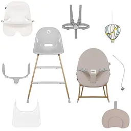 Стільчик для годування Lionelo Dalia Set grey stone natural (LO-DALIA SET GREY STONE NATURAL) - мініатюра 12