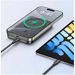 Зовнішній акумулятор Ugreen PB561 Foldable Kickstand Magnetic Battery 10000mAh для iPhone 15 Pro 14 сірий - мініатюра 7