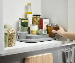 Багаторівневий органайзер, що обертається Joseph Joseph Cupboard Store із заднім відсіком сірий (85195) - мініатюра 10