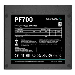 Блок живлення 700 Вт, Deepcool PF700, Black, 80+ Standard, Active PFC, 12 см, 2xMolex / 6xSATA / 4x6+2-pin / 2x4+4-pin / 20+4-pin, захист: OPP/OVP/SCP/UVP, ATX12V V2.4 (R-PF700D-HA0B-EU) - мініатюра 3