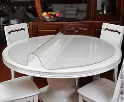 М'яке скло Прозора силіконова скатертина на стіл Soft Glass 1.0х2.0м (товщина 1.5мм) - мініатюра 6
