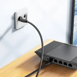 Патч-корд BOROFONE BUS01 Category 6 Gigabit network cable(L-3M) чорний - мініатюра 2