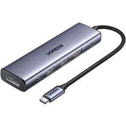 Док-станція USB3.0 Type-C -->DP 4K60Hz/3xUSB-А /2xType-C/100W 5-in-1 CM511 Ugreen