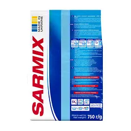 Пральний порошок Sarmix Active Universal для всіх типів прання 750 г (4820268104106) - мініатюра 4