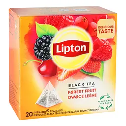 Чай чорний Lipton Forest Fruit, з ароматом лісових ягід, 34 г (25 шт. х 1.7 г) (594013) - мініатюра 3