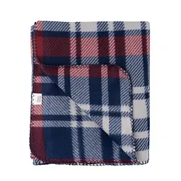 Плед Ardesto Fleece 130x160см, клітинка, синьо-бордовий (ART0719PB) - мініатюра 4
